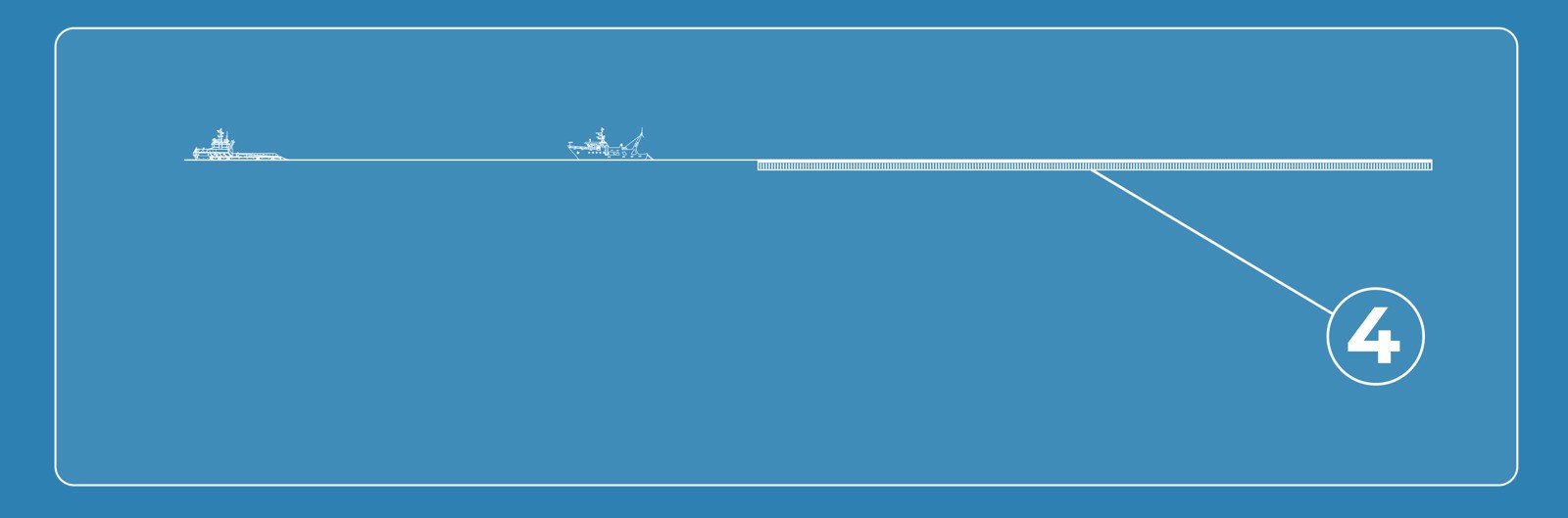 Vista longitudinale del sistema di raccolta